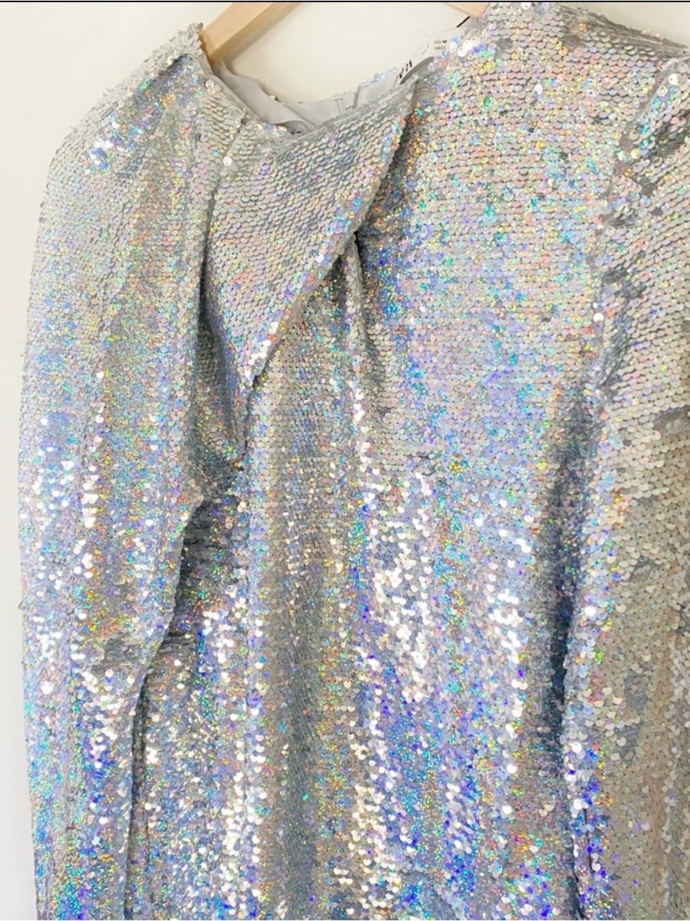 Zara Silver Sequin Mini Dress